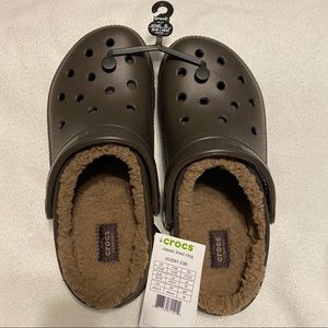 Crocs Classic Lined Clogs, Brown. BNWT